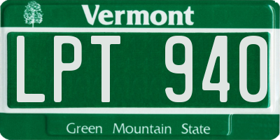 VT license plate LPT940