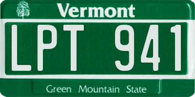 VT license plate LPT941