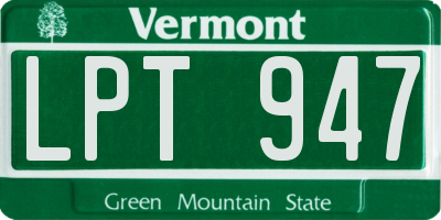 VT license plate LPT947