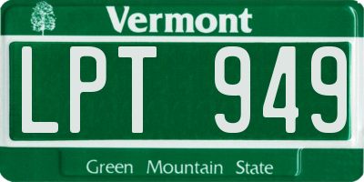 VT license plate LPT949
