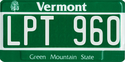 VT license plate LPT960