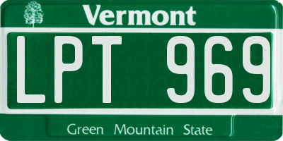 VT license plate LPT969