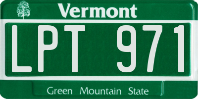 VT license plate LPT971