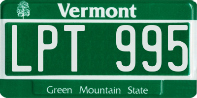 VT license plate LPT995