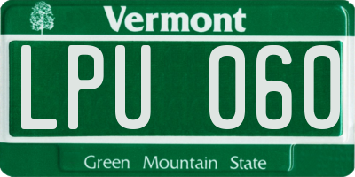 VT license plate LPU060