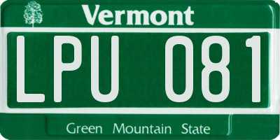 VT license plate LPU081