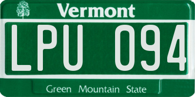 VT license plate LPU094