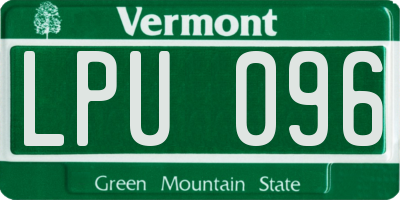 VT license plate LPU096