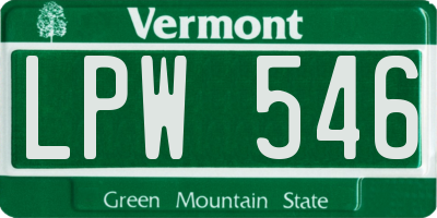 VT license plate LPW546