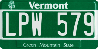 VT license plate LPW579