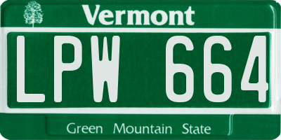 VT license plate LPW664