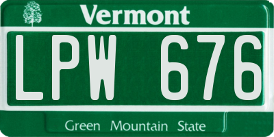 VT license plate LPW676
