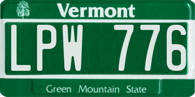 VT license plate LPW776