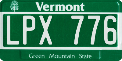 VT license plate LPX776