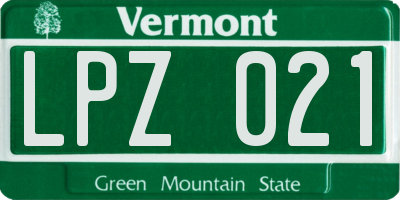VT license plate LPZ021