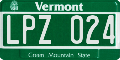 VT license plate LPZ024