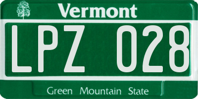 VT license plate LPZ028
