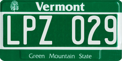 VT license plate LPZ029