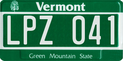 VT license plate LPZ041