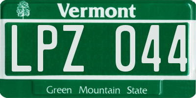 VT license plate LPZ044