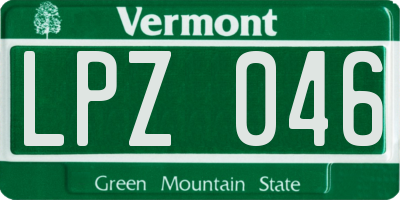 VT license plate LPZ046