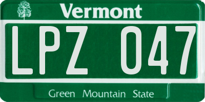VT license plate LPZ047