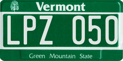VT license plate LPZ050