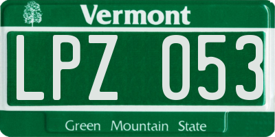 VT license plate LPZ053