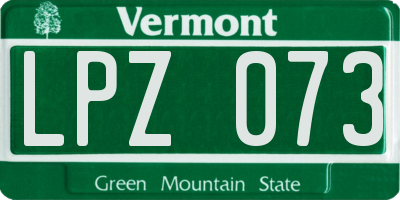 VT license plate LPZ073
