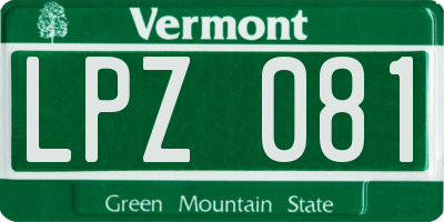 VT license plate LPZ081