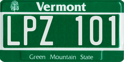 VT license plate LPZ101