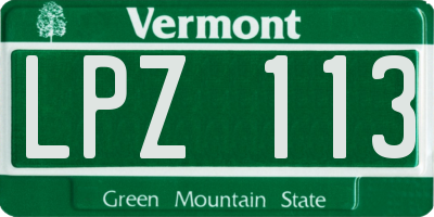 VT license plate LPZ113