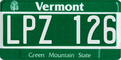 VT license plate LPZ126