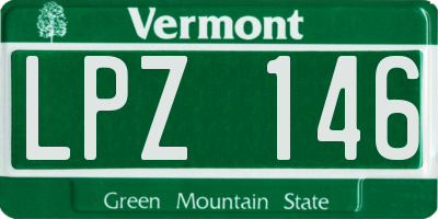 VT license plate LPZ146