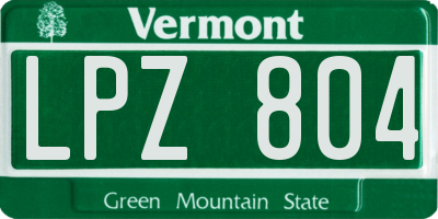 VT license plate LPZ804