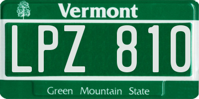 VT license plate LPZ810