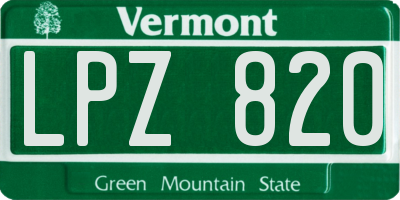 VT license plate LPZ820