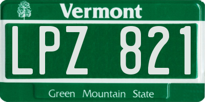 VT license plate LPZ821