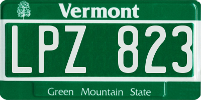 VT license plate LPZ823