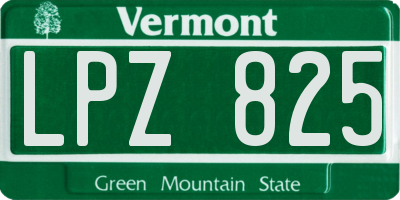VT license plate LPZ825