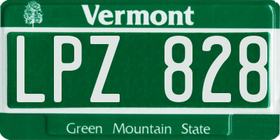 VT license plate LPZ828