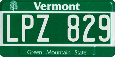 VT license plate LPZ829