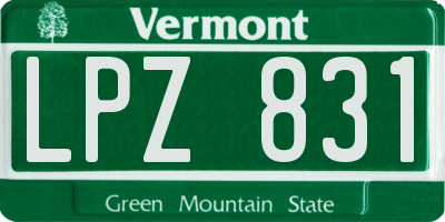 VT license plate LPZ831
