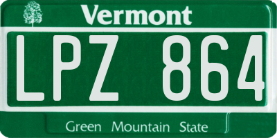 VT license plate LPZ864