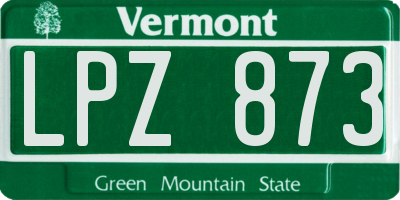 VT license plate LPZ873
