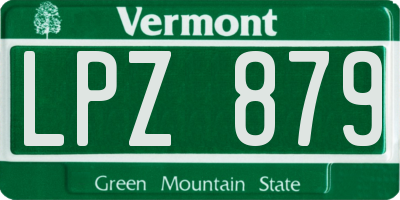 VT license plate LPZ879