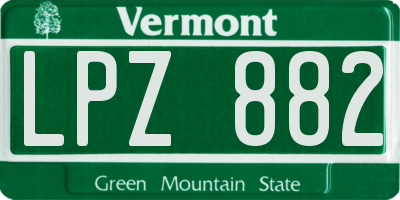 VT license plate LPZ882