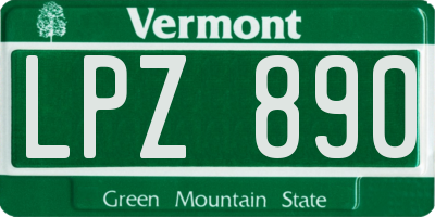 VT license plate LPZ890