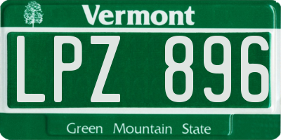 VT license plate LPZ896