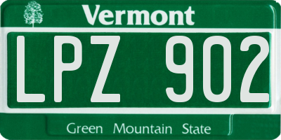 VT license plate LPZ902